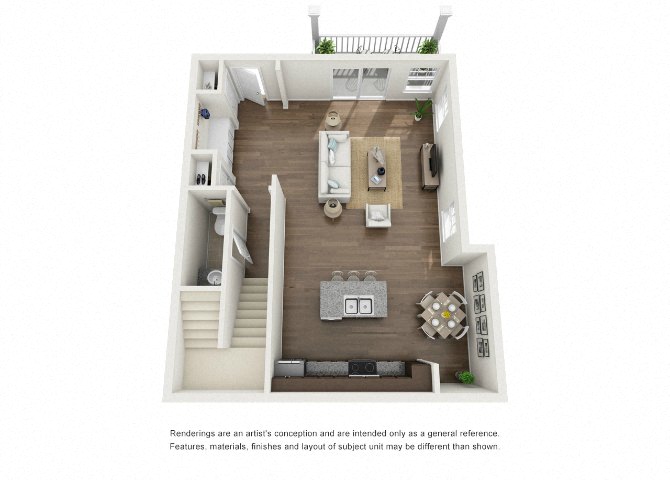 Floor plan for 3 beds, 2.5 baths, 2060 sqft